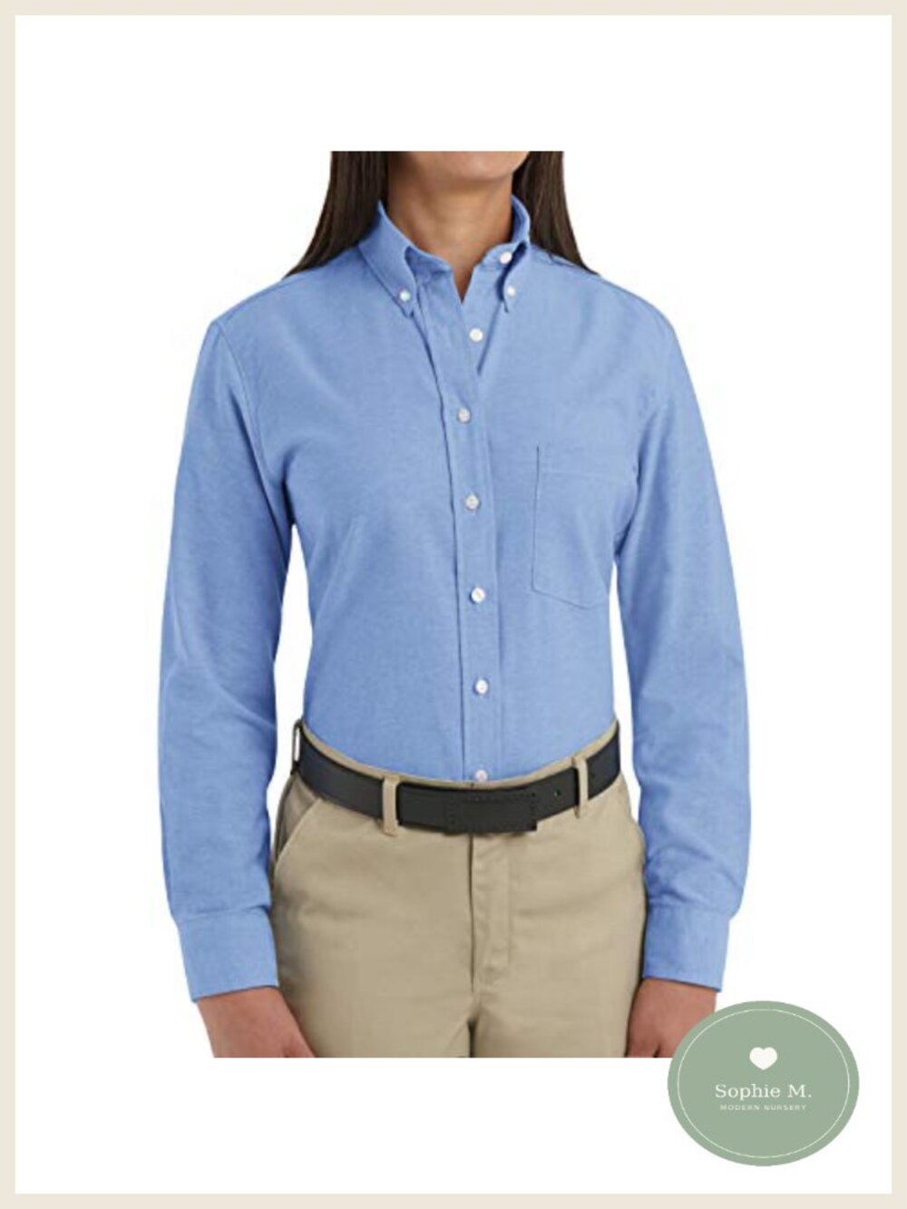 Red Kap Women's Executive Oxford Dress Shirt Wrinkle-Resistant Cotton Blend